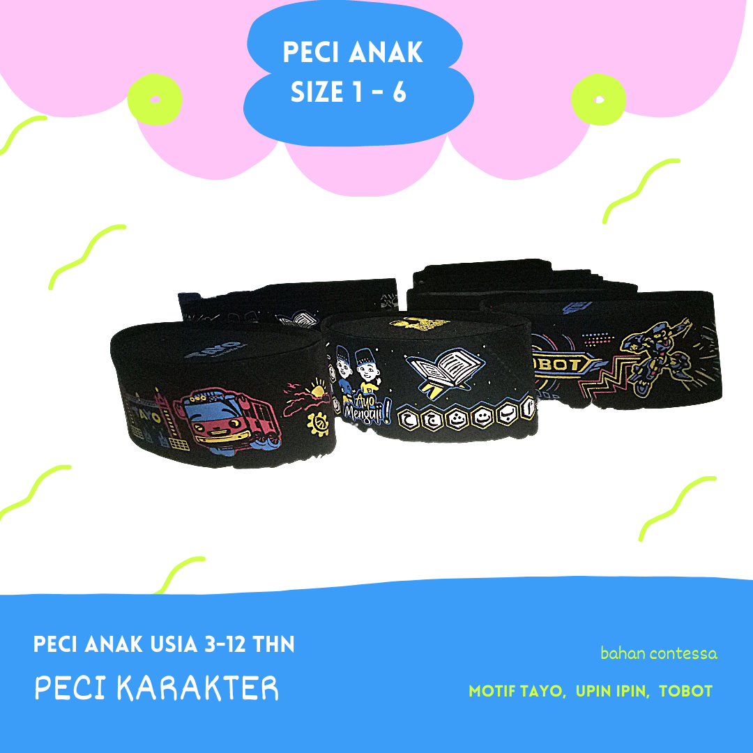 Peci Anak Karakter